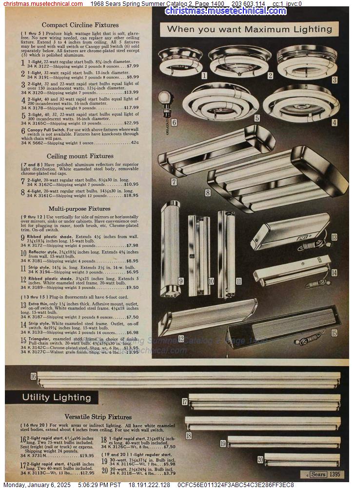 1968 Sears Spring Summer Catalog 2, Page 1400