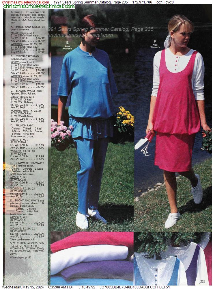 1991 Sears Spring Summer Catalog, Page 235