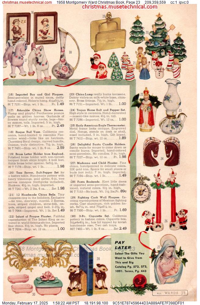 1958 Montgomery Ward Christmas Book, Page 23