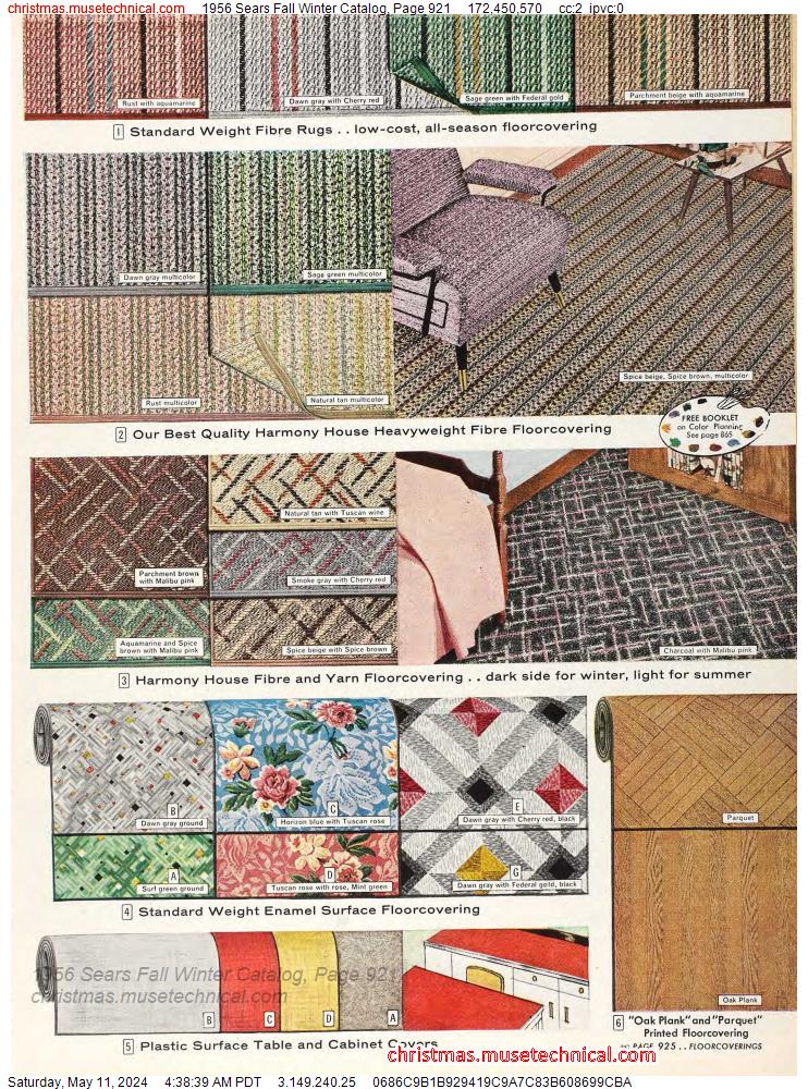 1956 Sears Fall Winter Catalog, Page 921