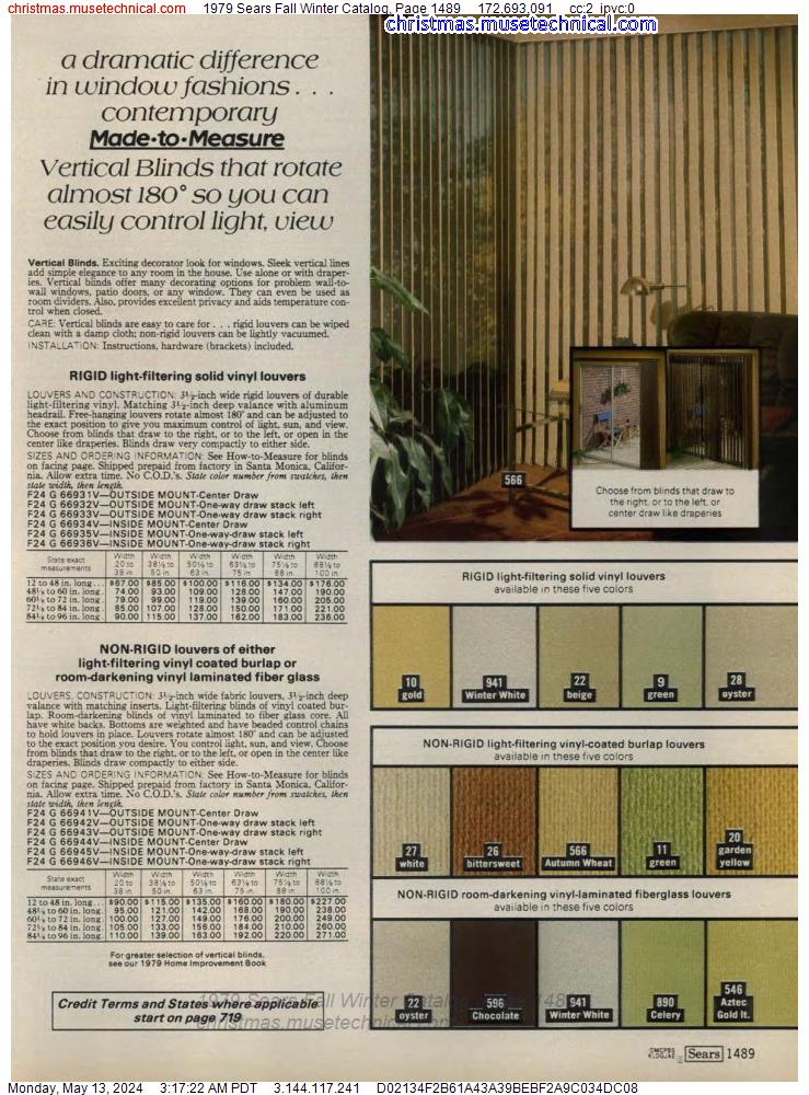 1979 Sears Fall Winter Catalog, Page 1489