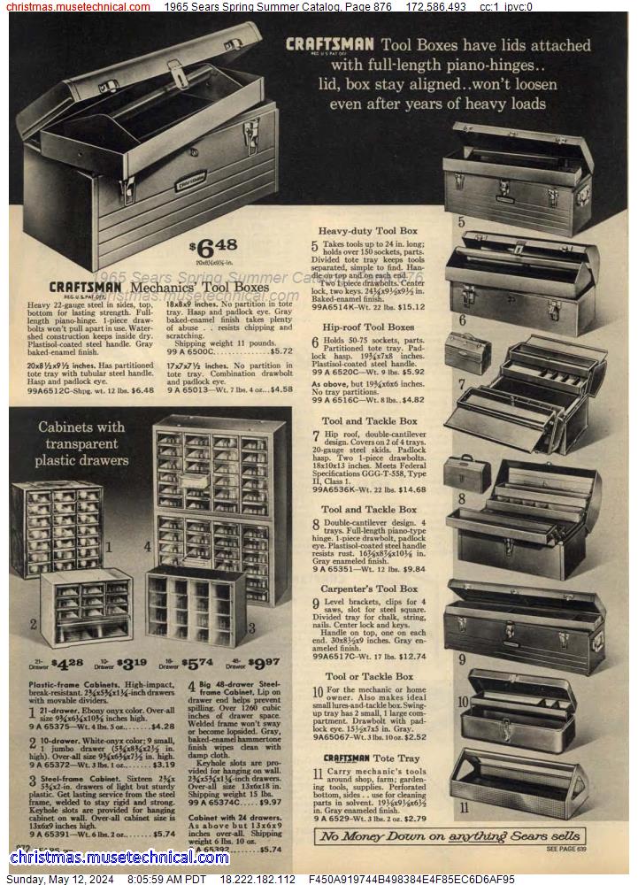 1965 Sears Spring Summer Catalog, Page 876