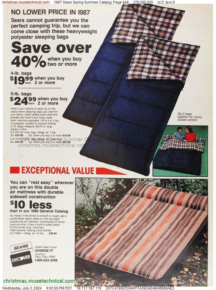 1987 Sears Spring Summer Catalog, Page 548