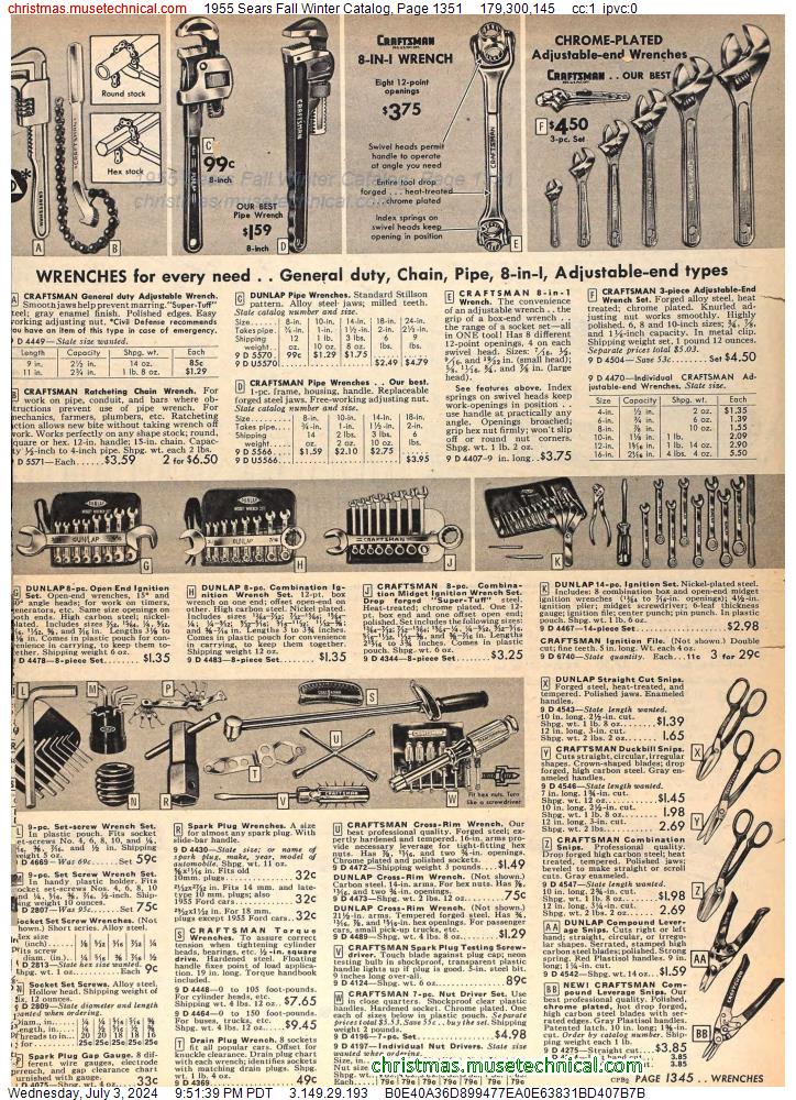 1955 Sears Fall Winter Catalog, Page 1351