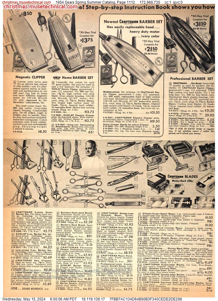 1954 Sears Spring Summer Catalog, Page 1112