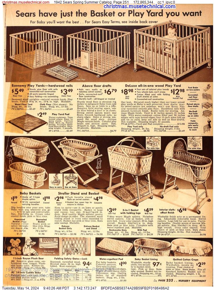 1942 Sears Spring Summer Catalog, Page 251