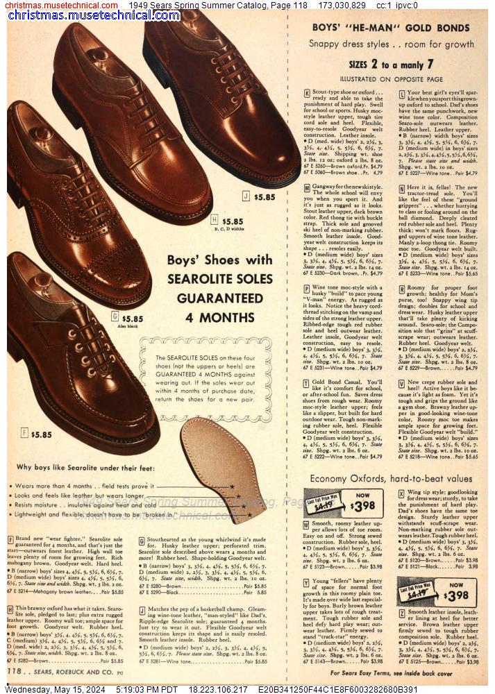 1949 Sears Spring Summer Catalog, Page 118