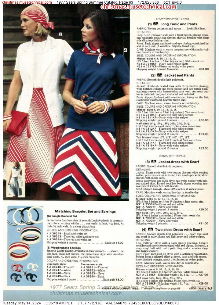 1977 Sears Spring Summer Catalog, Page 63