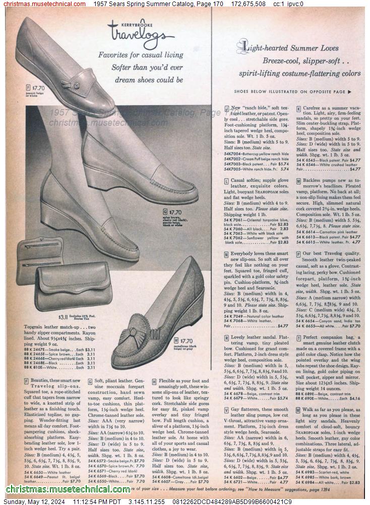 1957 Sears Spring Summer Catalog, Page 170