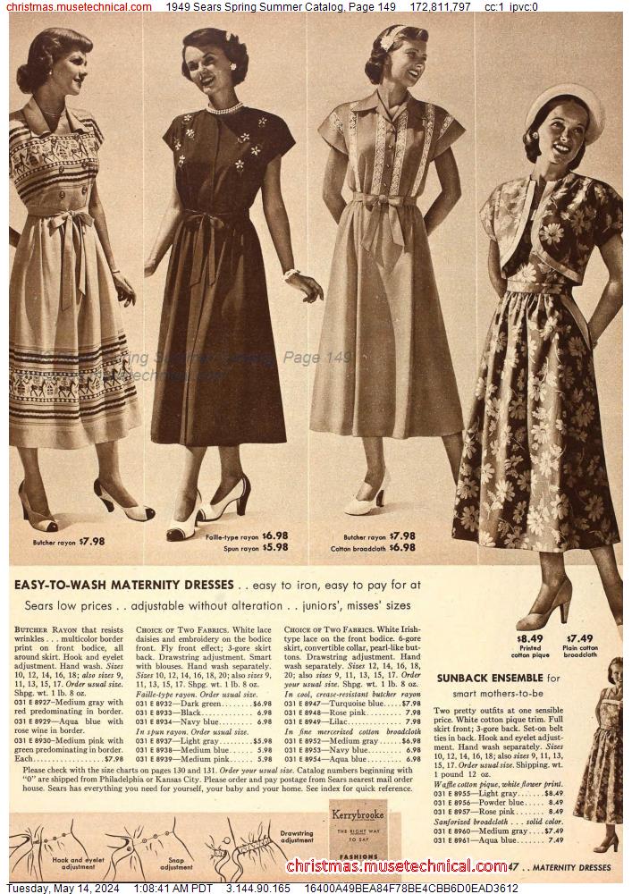 1949 Sears Spring Summer Catalog, Page 149