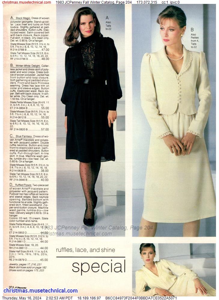 1983 JCPenney Fall Winter Catalog, Page 204