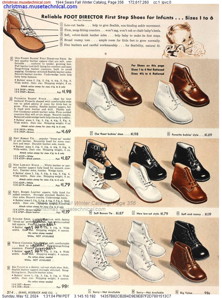 1944 Sears Fall Winter Catalog, Page 356