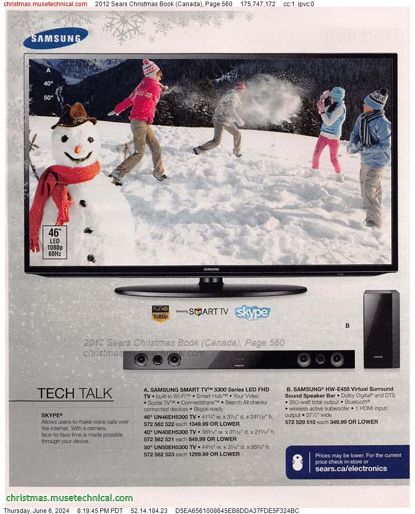2012 Sears Christmas Book (Canada), Page 560