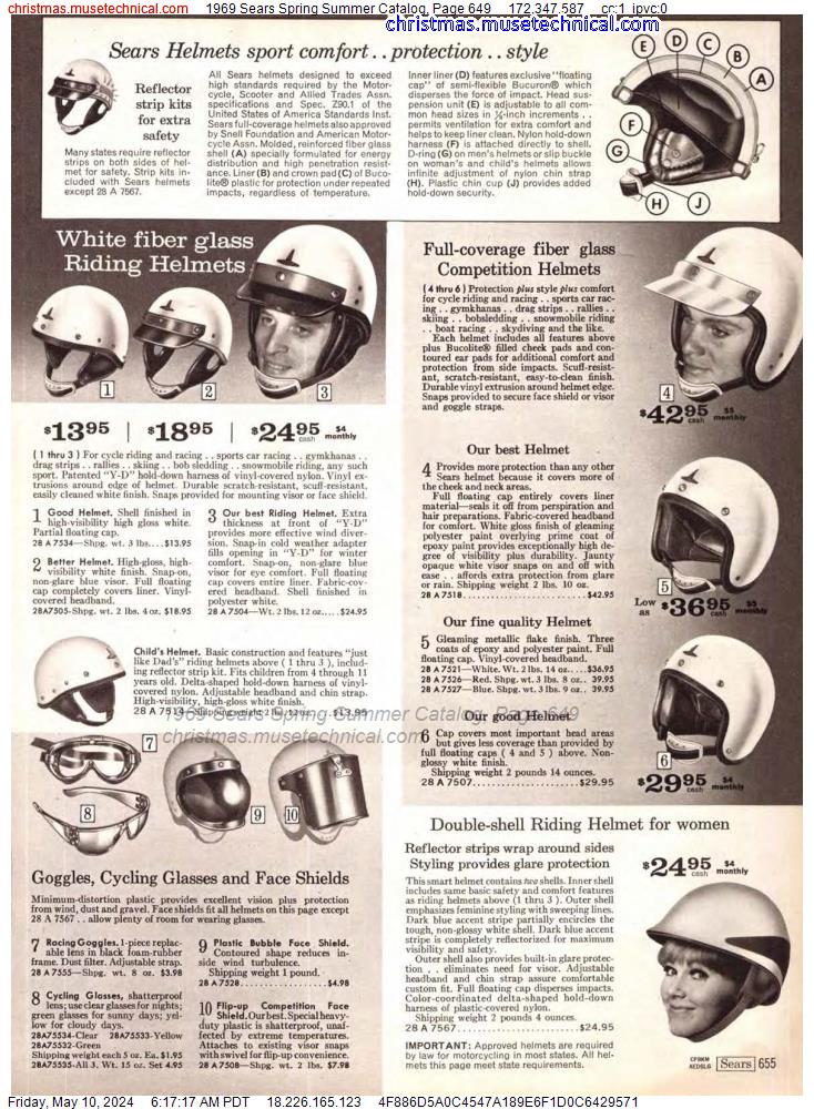 1969 Sears Spring Summer Catalog, Page 649