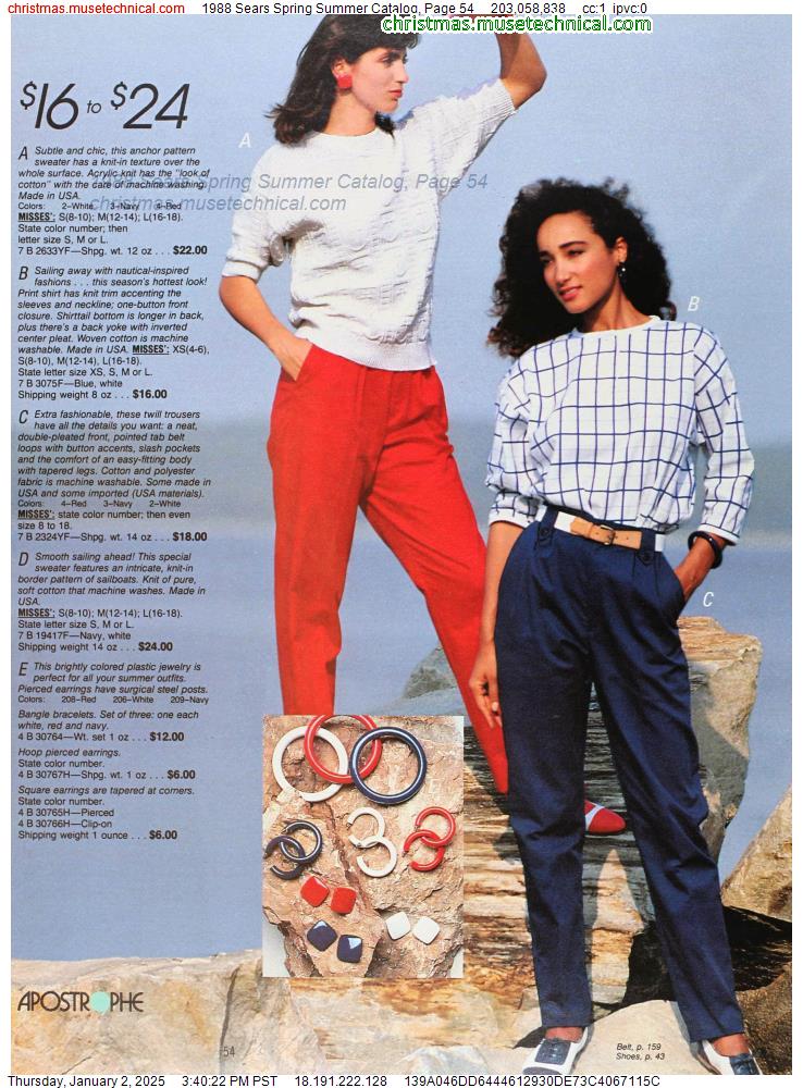 1988 Sears Spring Summer Catalog, Page 54