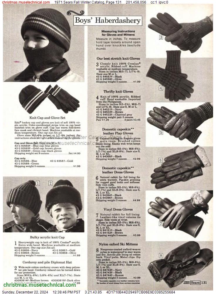 1971 Sears Fall Winter Catalog, Page 131