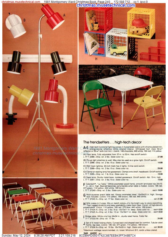 1981 Montgomery Ward Christmas Book, Page 240