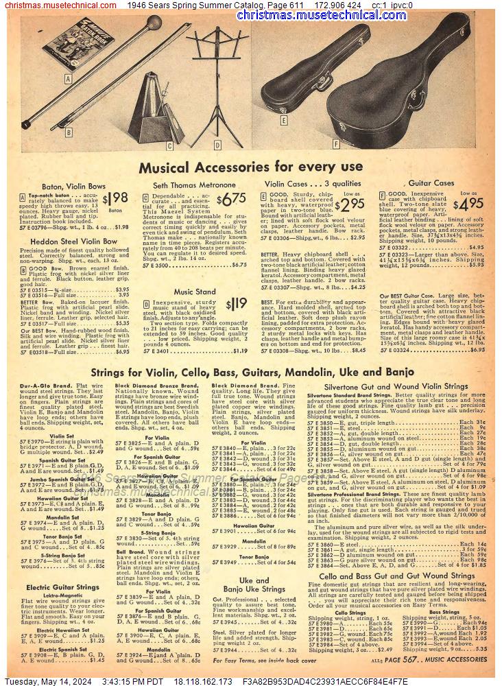 1946 Sears Spring Summer Catalog, Page 611