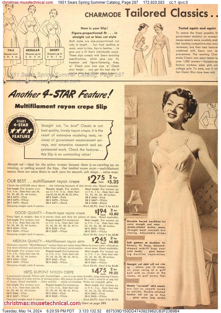 1951 Sears Spring Summer Catalog, Page 287