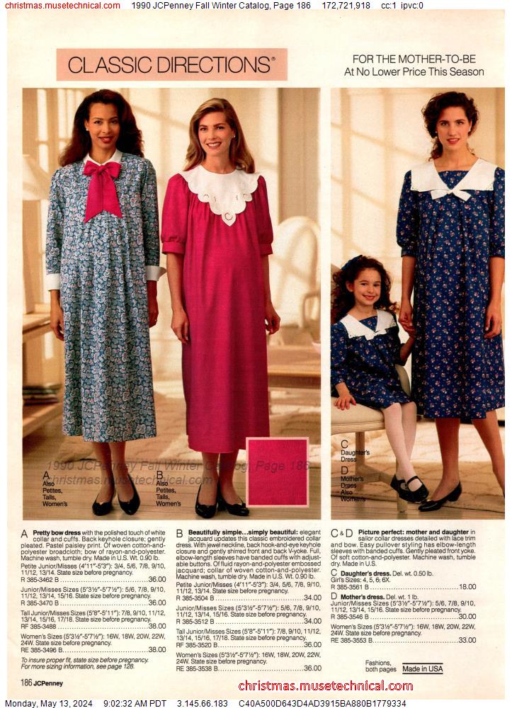 1990 JCPenney Fall Winter Catalog, Page 186