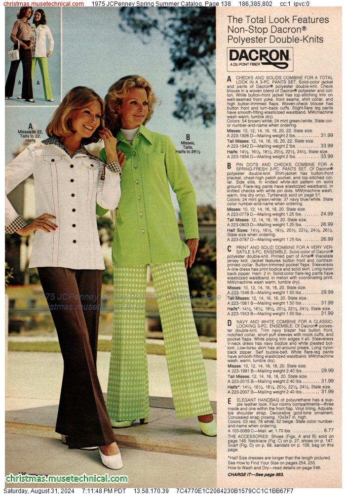 1975 JCPenney Spring Summer Catalog, Page 138