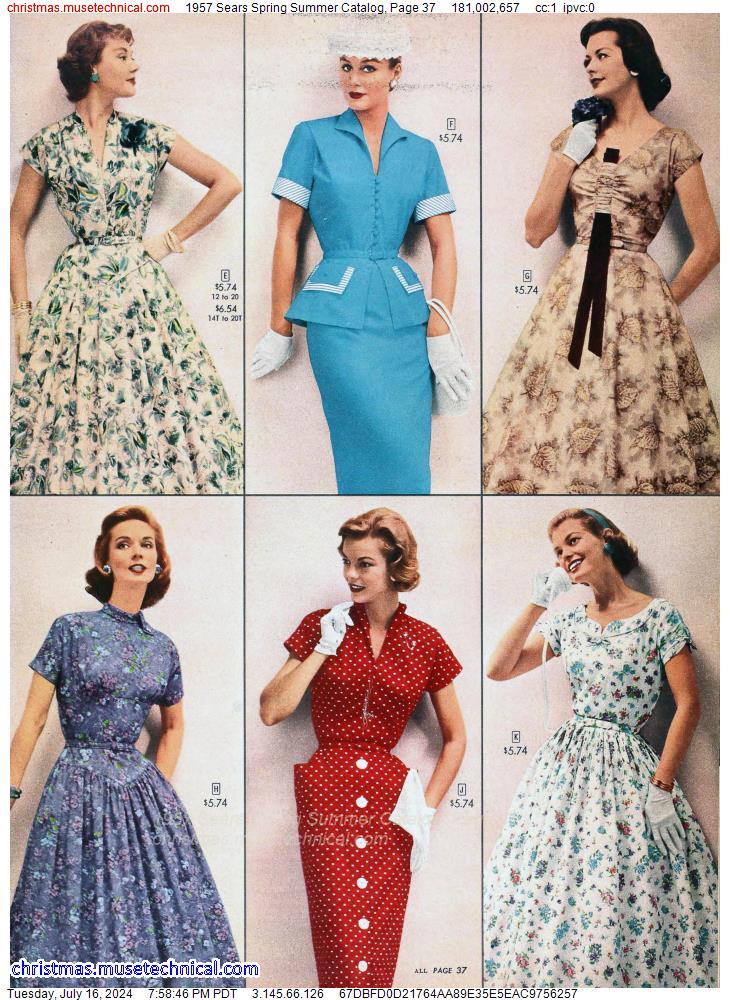 1957 Sears Spring Summer Catalog, Page 37