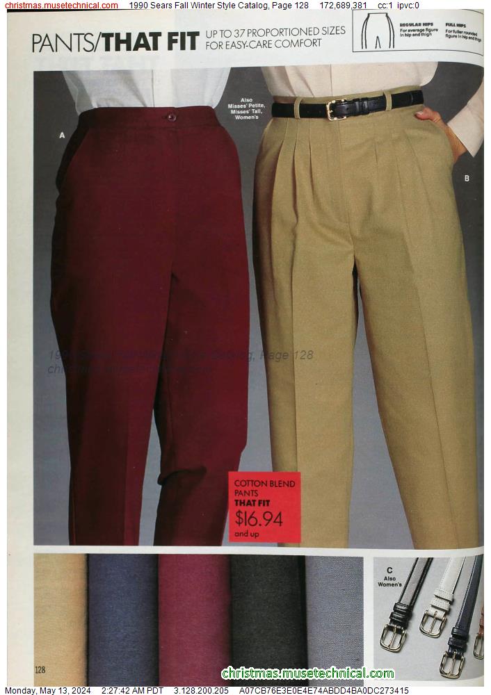 1990 Sears Fall Winter Style Catalog, Page 128