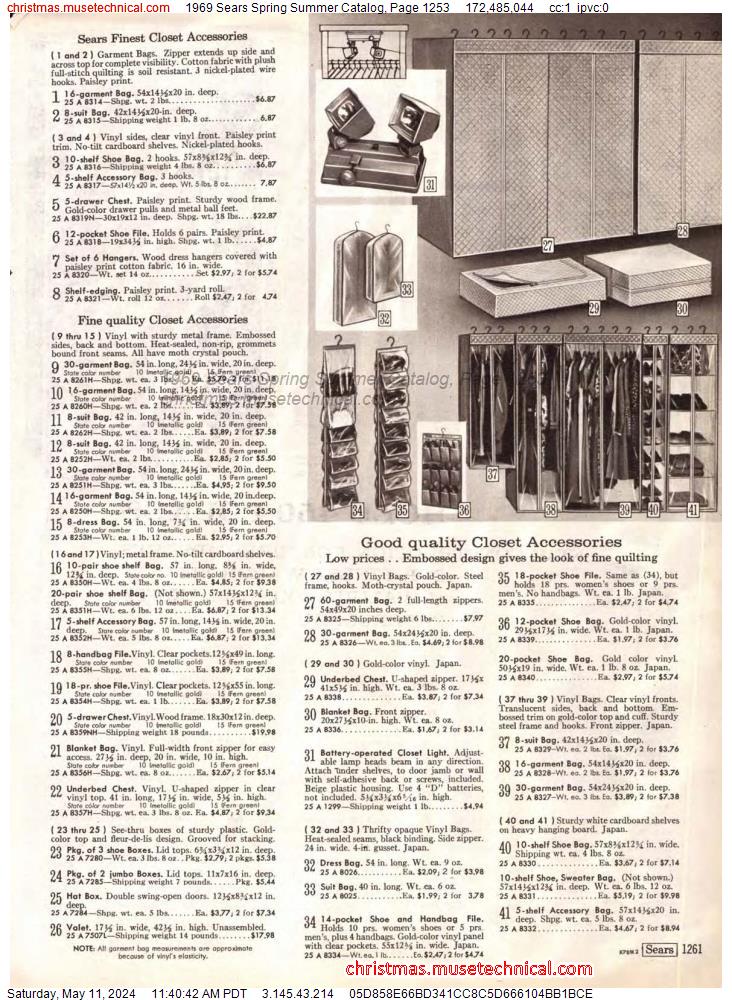 1969 Sears Spring Summer Catalog, Page 1253