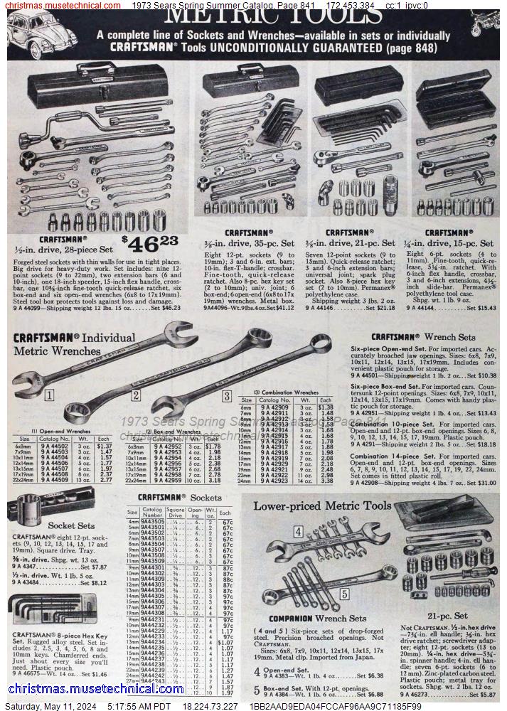 1973 Sears Spring Summer Catalog, Page 841