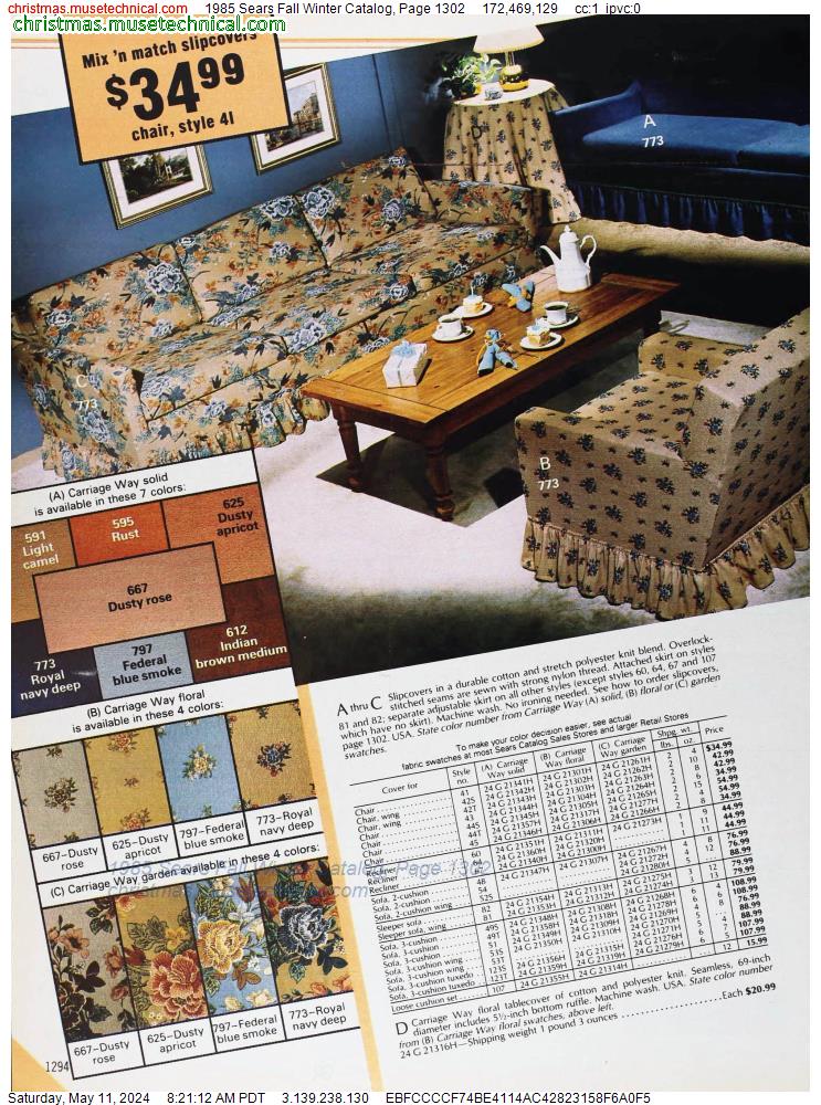 1985 Sears Fall Winter Catalog, Page 1302