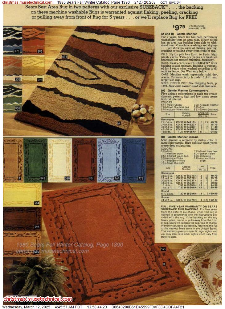 1980 Sears Fall Winter Catalog, Page 1390