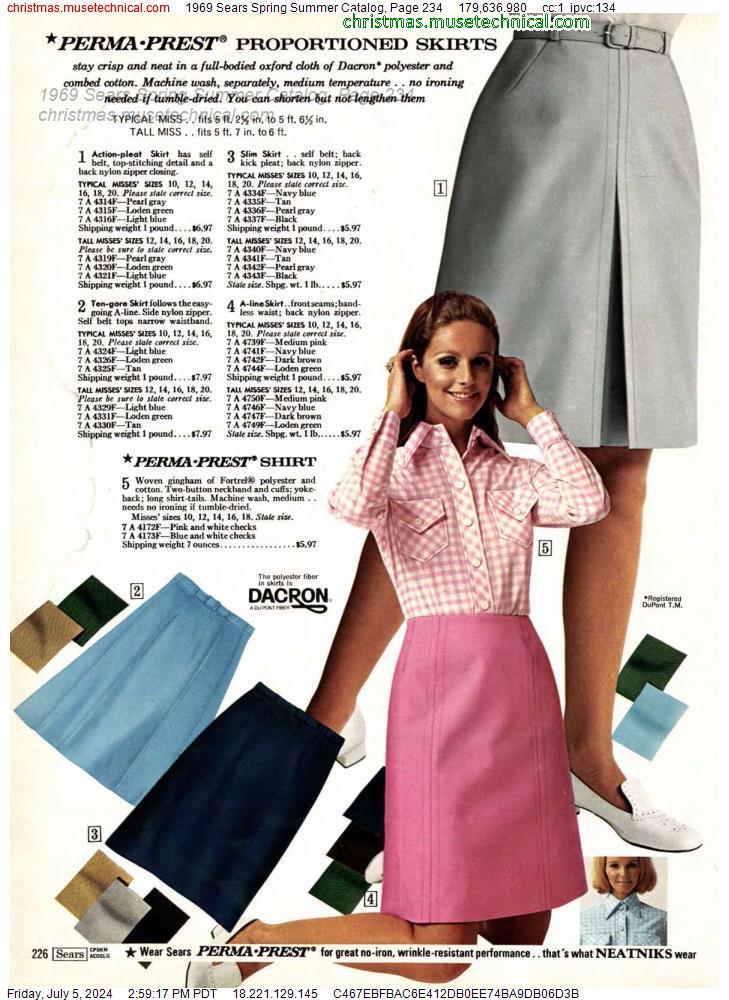 1969 Sears Spring Summer Catalog, Page 234