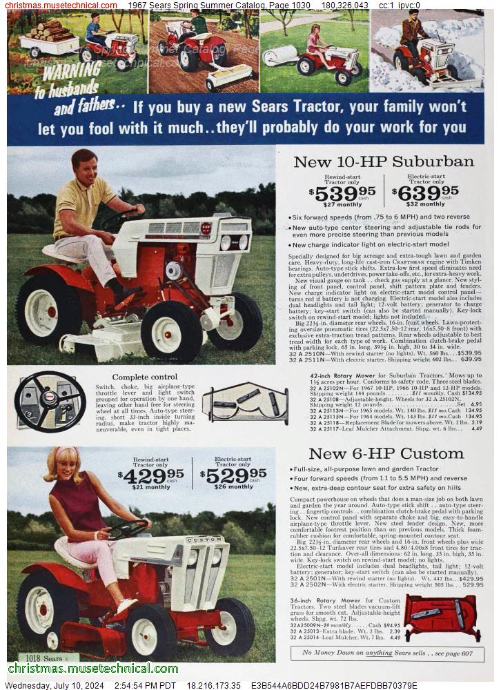 1967 Sears Spring Summer Catalog, Page 1030