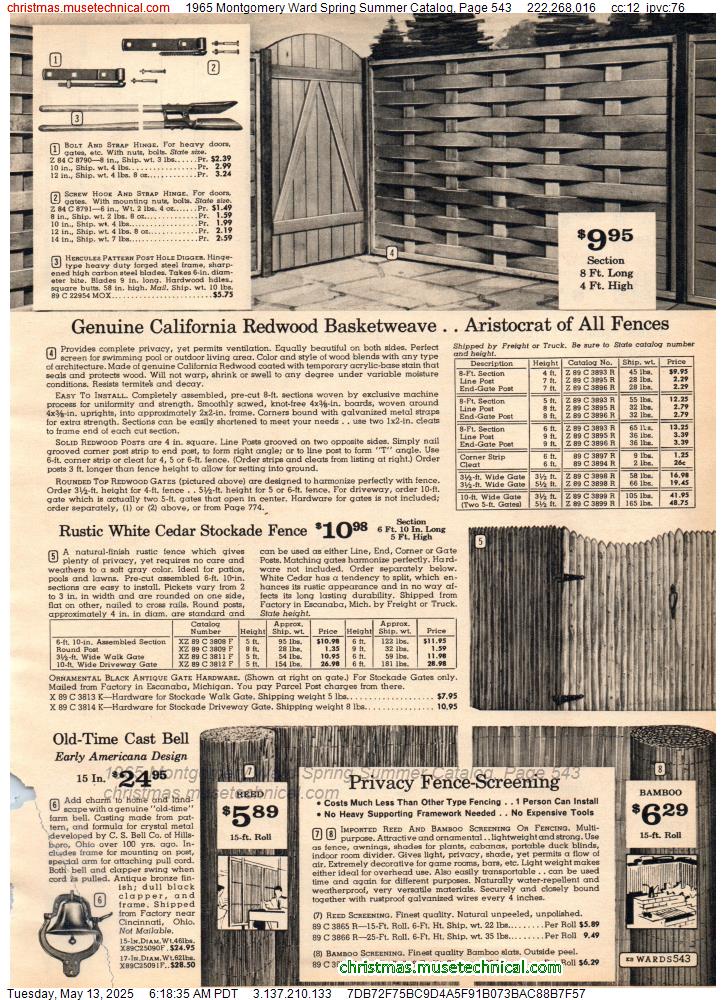 1965 Montgomery Ward Spring Summer Catalog, Page 543