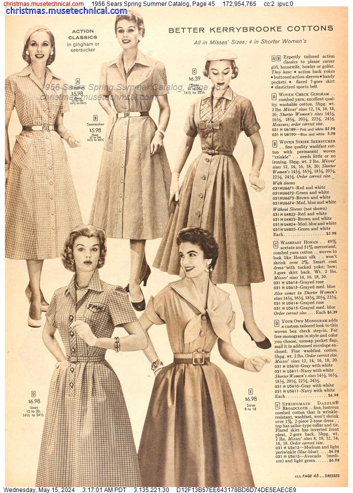1956 Sears Spring Summer Catalog, Page 45