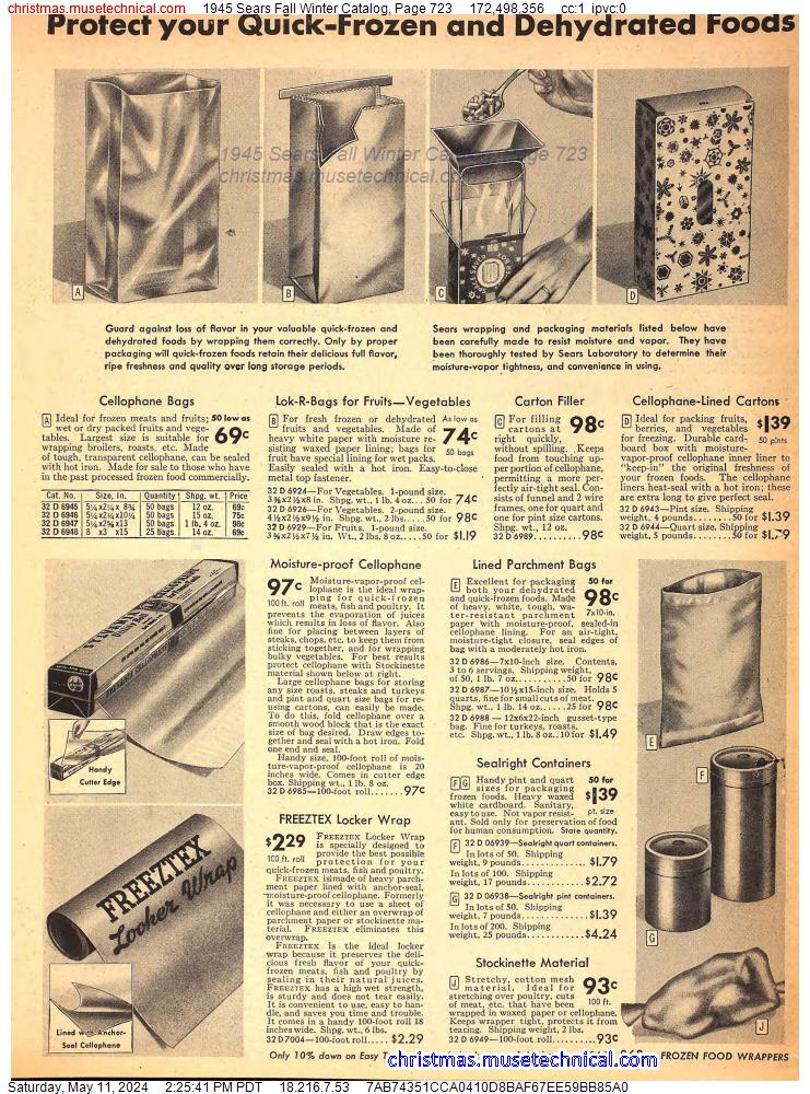 1945 Sears Fall Winter Catalog, Page 723