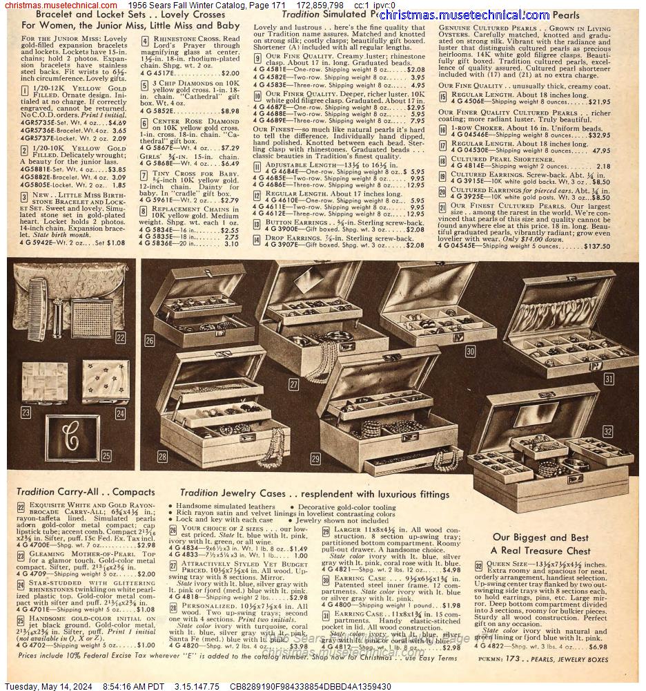 1956 Sears Fall Winter Catalog, Page 171