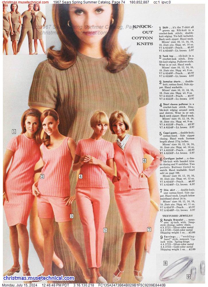 1967 Sears Spring Summer Catalog, Page 74