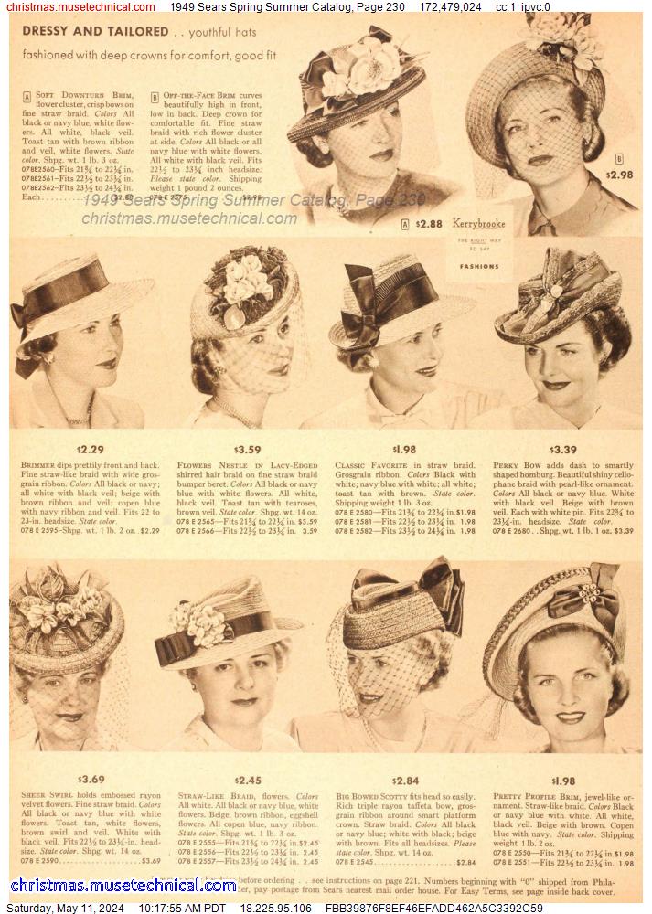 1949 Sears Spring Summer Catalog, Page 230