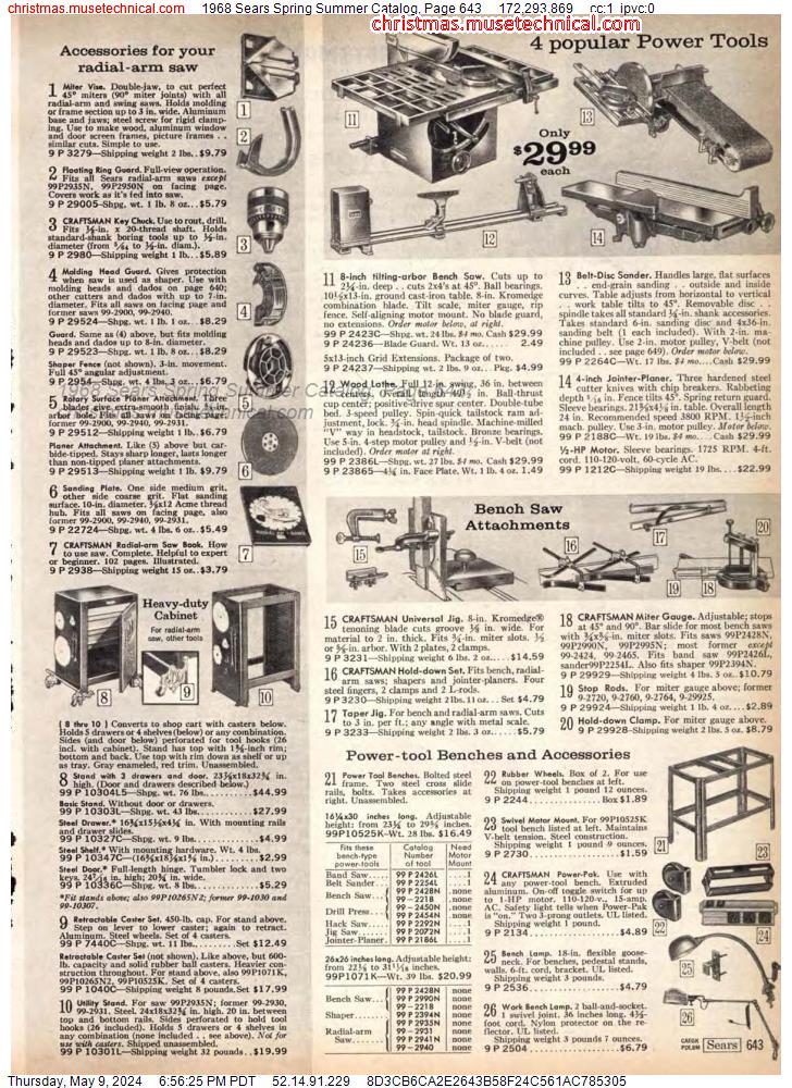 1968 Sears Spring Summer Catalog, Page 643