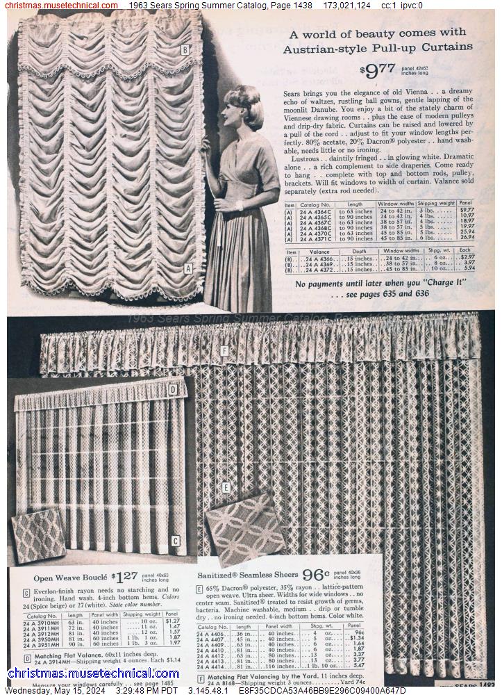 1963 Sears Spring Summer Catalog, Page 1438