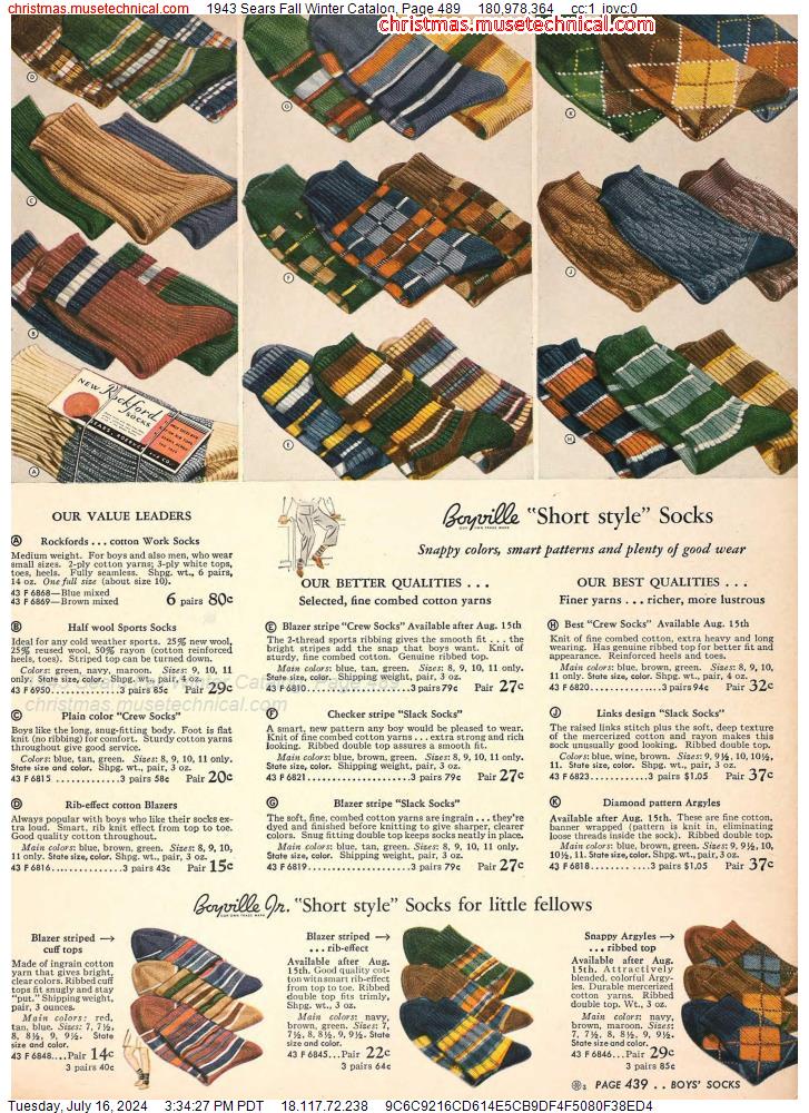 1943 Sears Fall Winter Catalog, Page 489