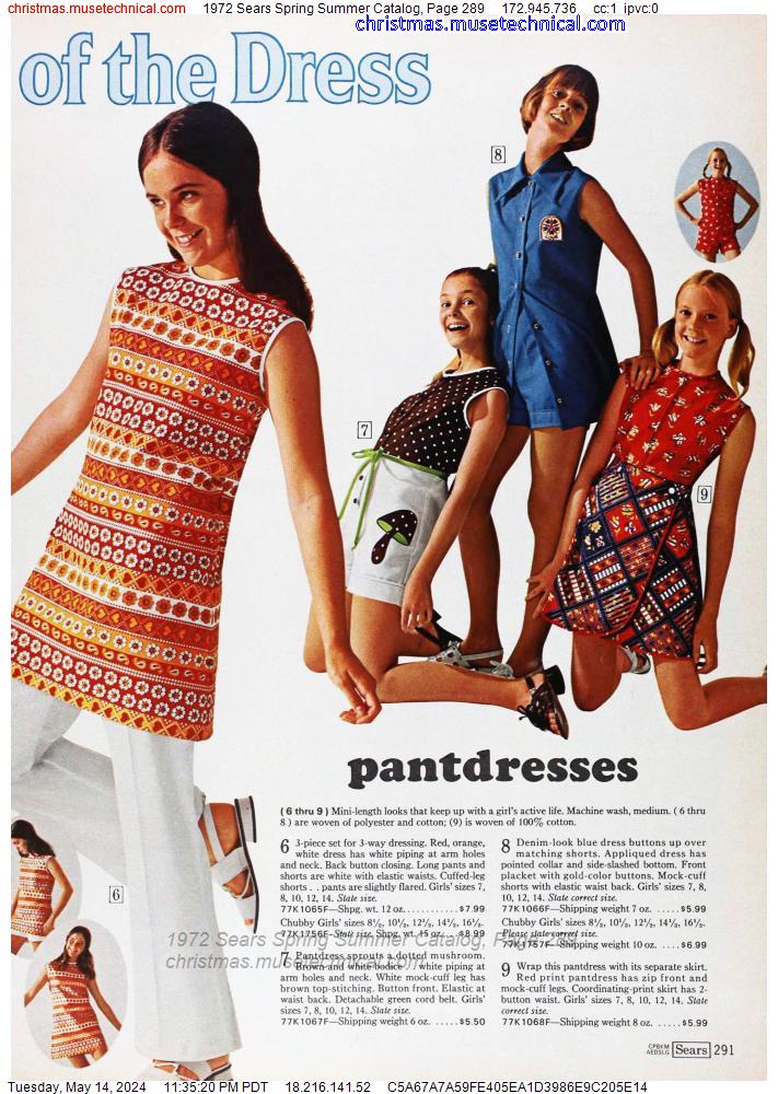 1972 Sears Spring Summer Catalog, Page 289