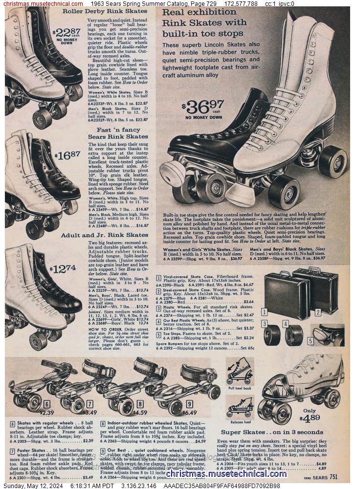 1963 Sears Spring Summer Catalog, Page 729