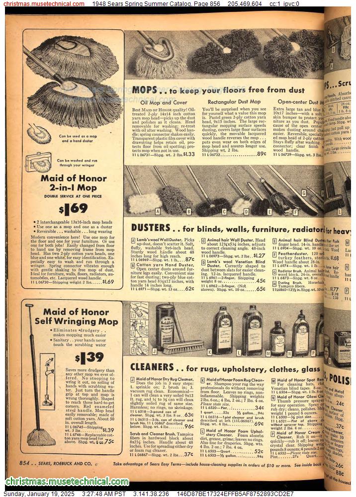 1948 Sears Spring Summer Catalog, Page 856