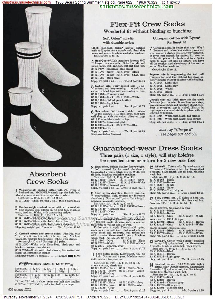 1966 Sears Spring Summer Catalog, Page 622