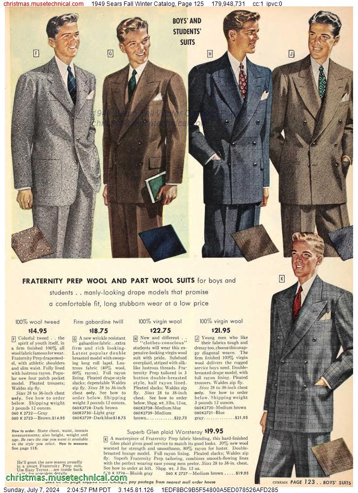 1949 Sears Fall Winter Catalog, Page 125