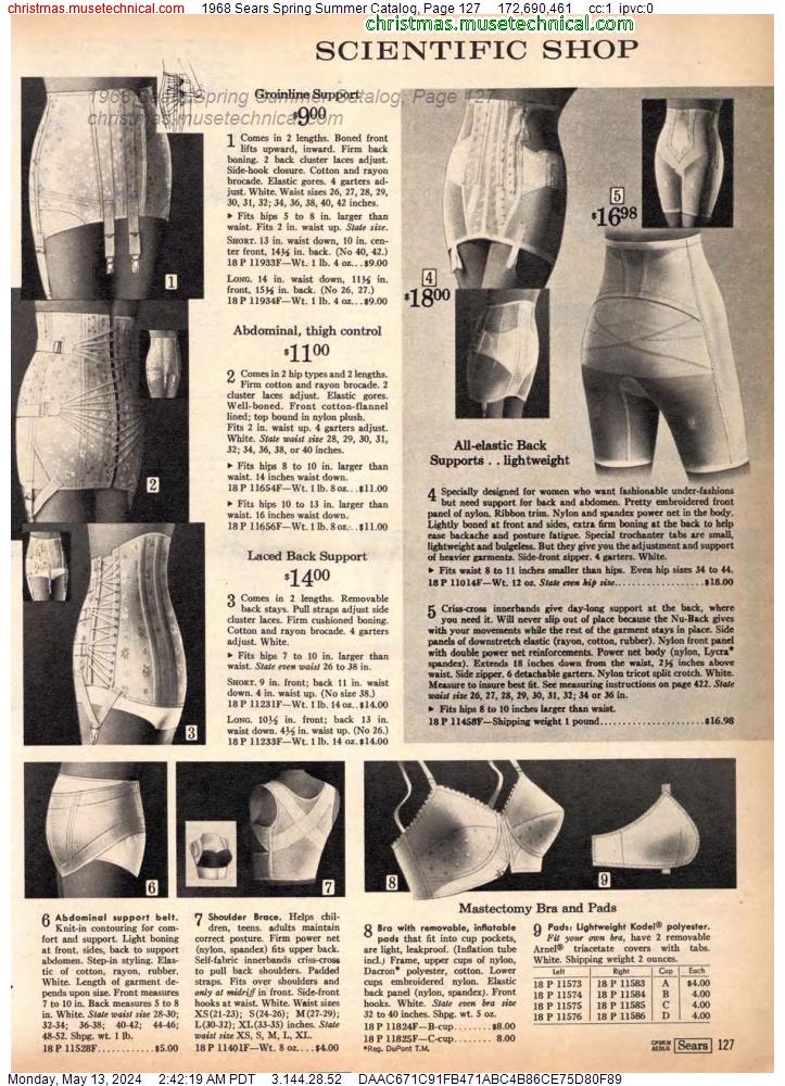 1968 Sears Spring Summer Catalog, Page 127