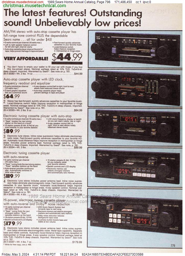1989 Sears Home Annual Catalog, Page 796