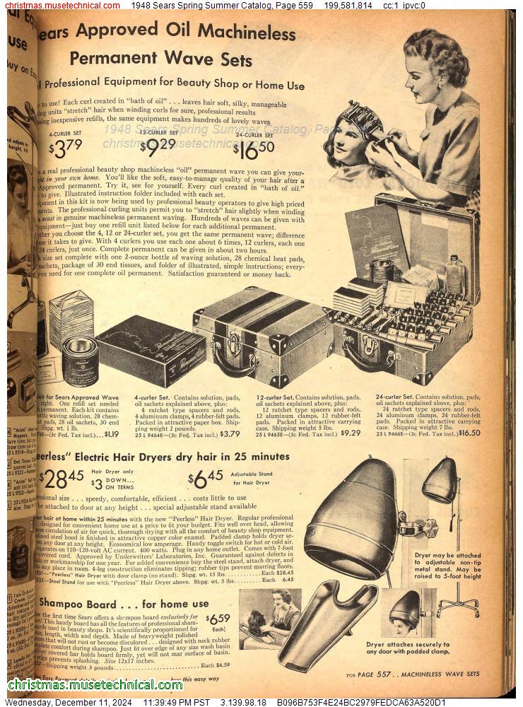 1948 Sears Spring Summer Catalog, Page 559